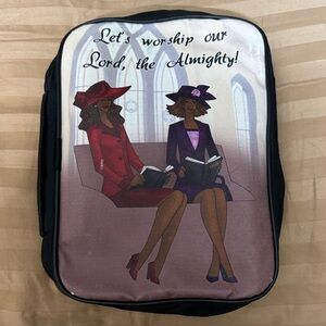 Women's Bible cover / book cover with religious theme